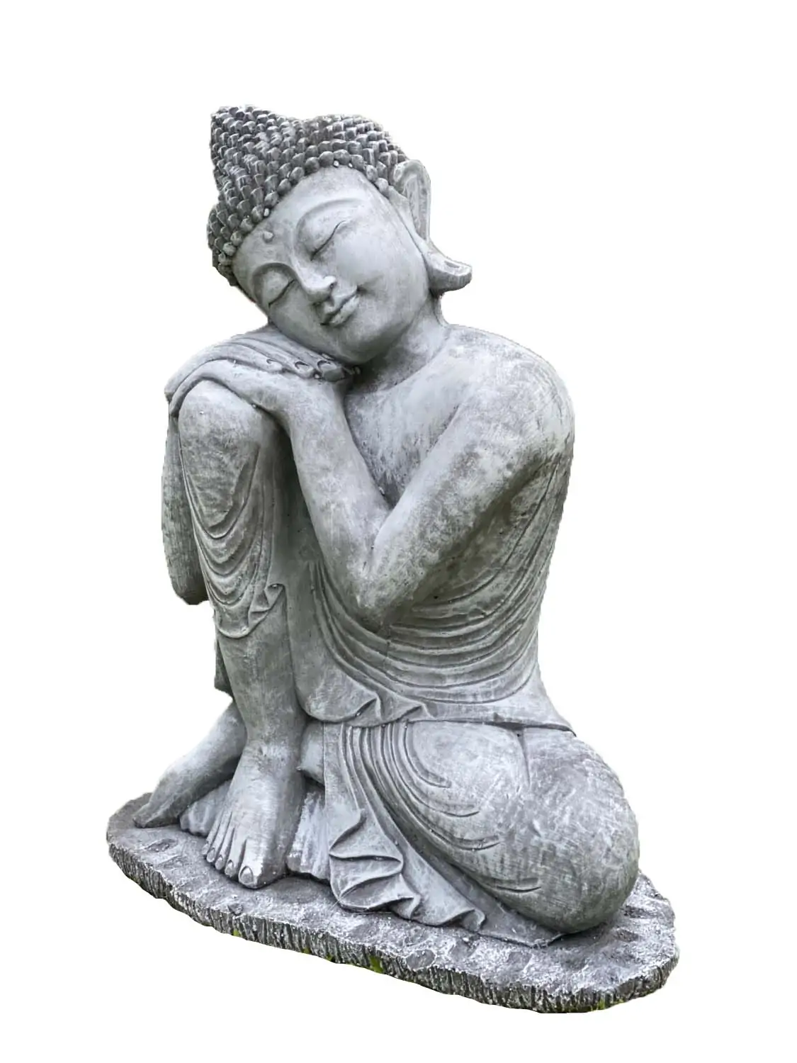 Product image 11 of the product “Rahman - Buddha relax- one leg up, 65 cm H | cast stone ”
